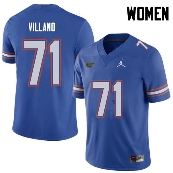 Jordan Brand Women #71 Nick Villano Florida Gators College Football Jerseys Royal